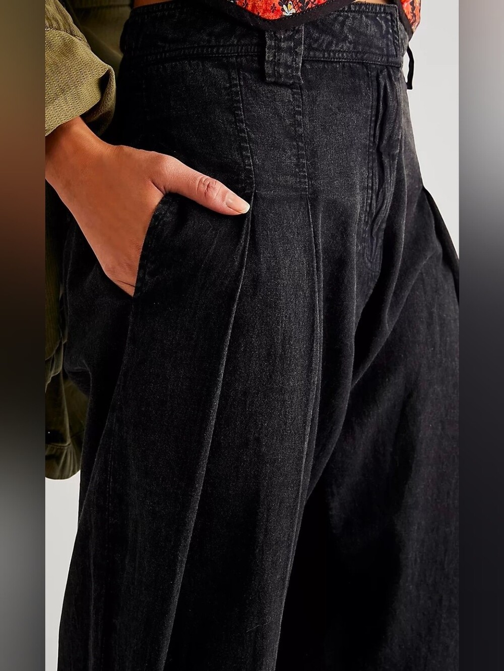 NWT Free People FP One Chance Trousers, Linen & Cotton - Size 0 - Picture 3 of 16